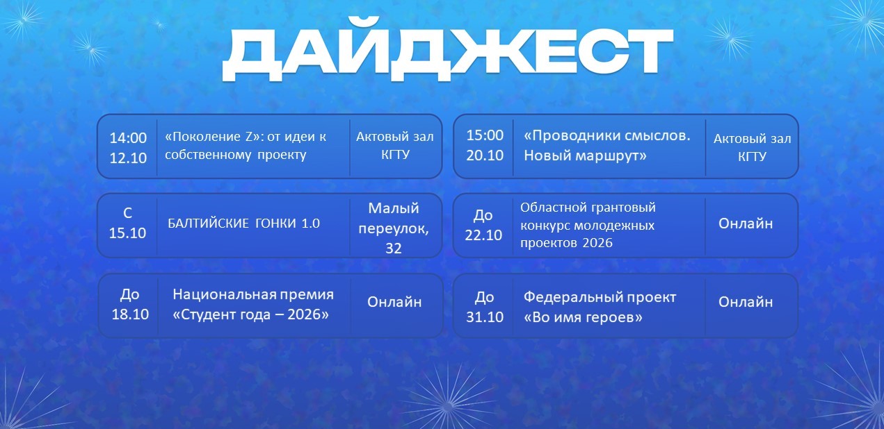 Дайджест  событий 
