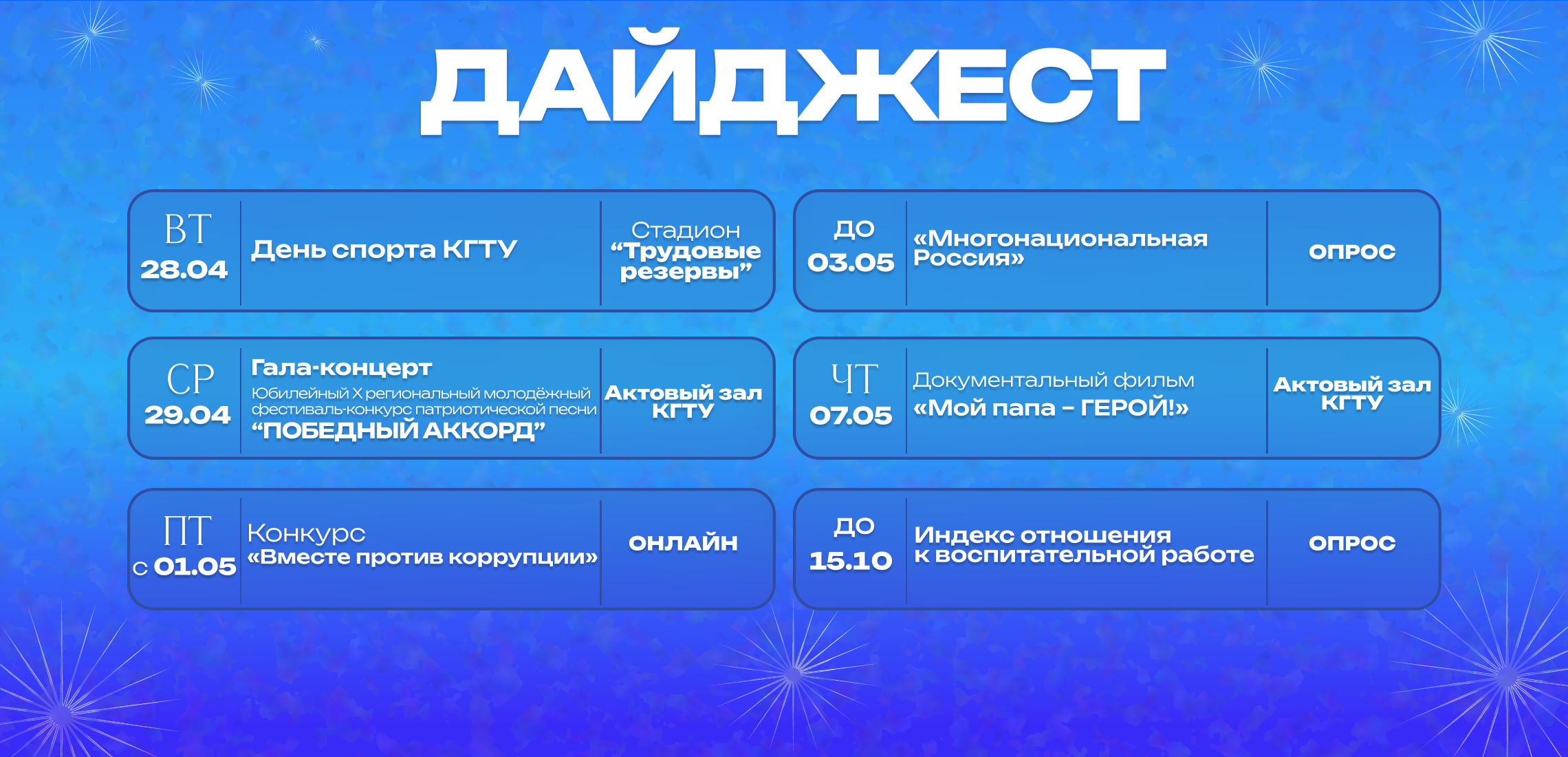 Дайджест событий