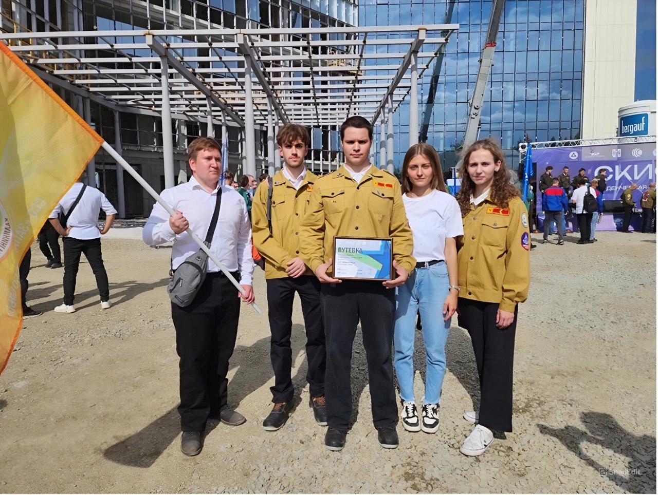 KSTU student squad works at the construction of the Siberian Circular Photon Source