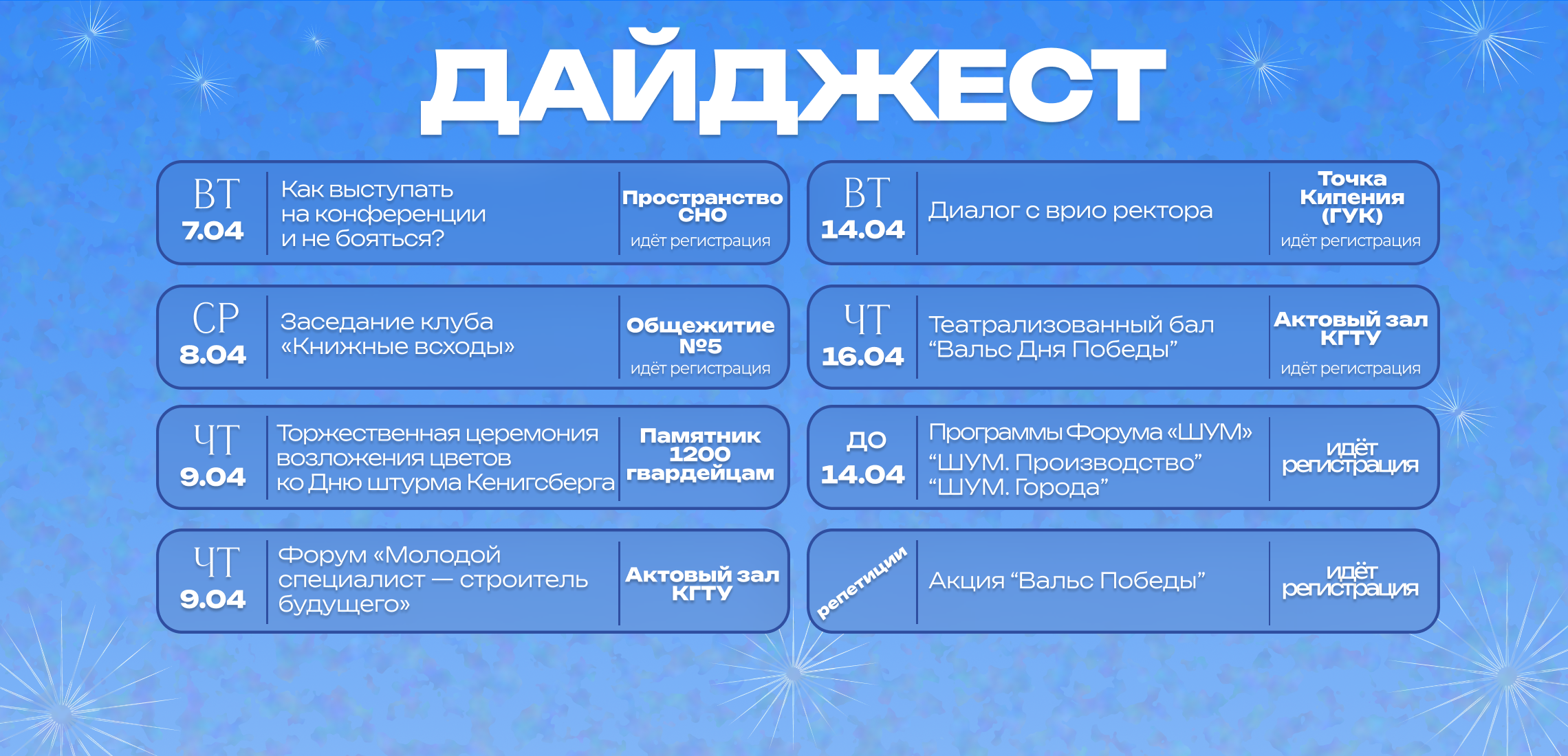 Дайджест событий