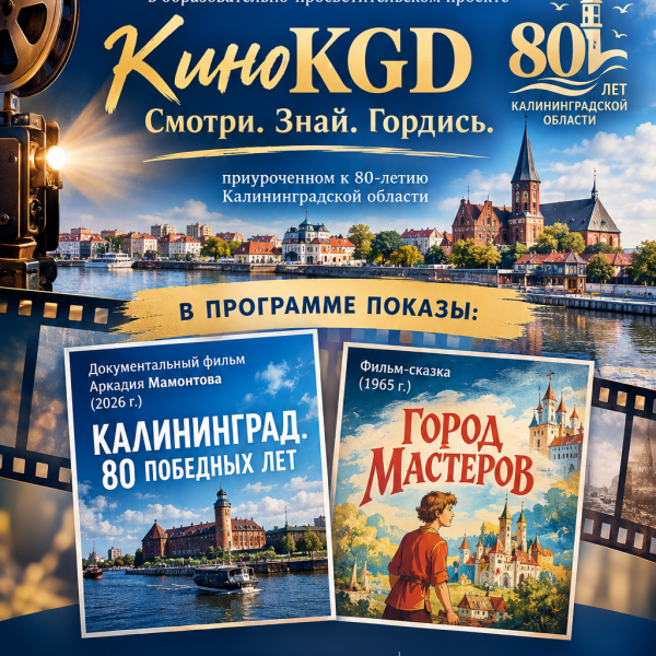 Приходи на просмотр двух фильмов от «КиноKGD. Смотри. Знай. Гордись.»