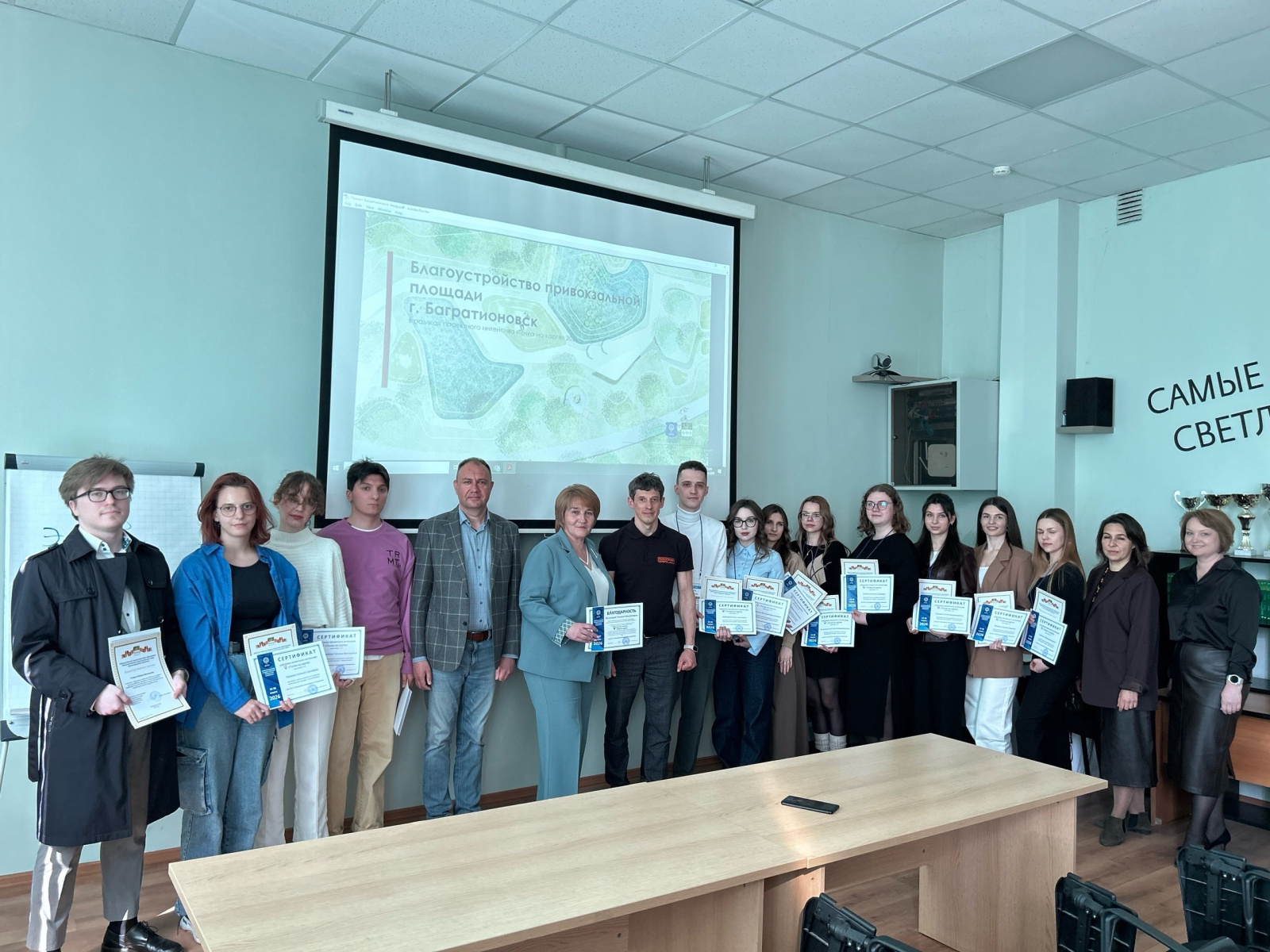Students from the Institute of Industry-Based Economics and Management and Institute of Marine Technologies, Power Engineering and Construction developed a concept for the station square in Bagrationovsk